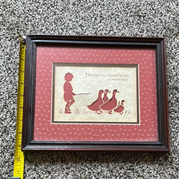 Other - Charming Red and Cream Framed Art